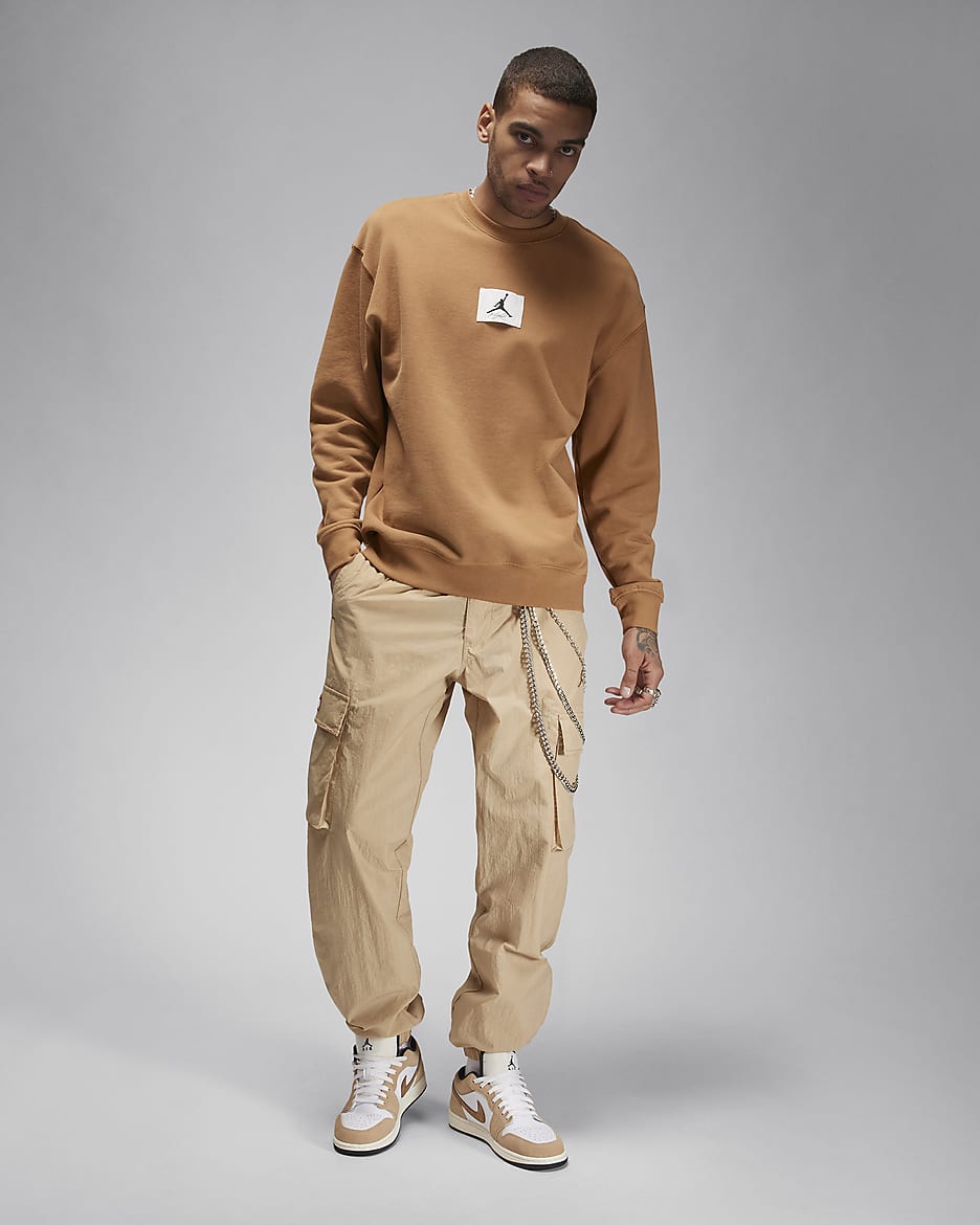 Nike fundamentals fleece crew neck sweatshirt mens sales